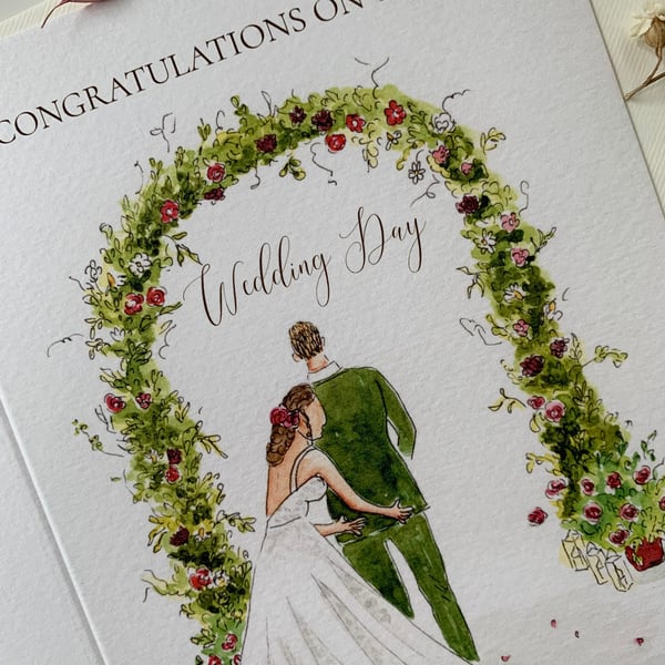 Wedding Day Card, congratulations to the new couple, fun wedding