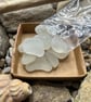 White frosted Seaham sea glass chunks - Jewellery quality - Mixed sizes