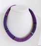 Felted cord necklace - shades of purple - Image 2