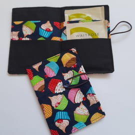 Cupcakes Tea Wallet, Travel tea wallet, Teabag holder,