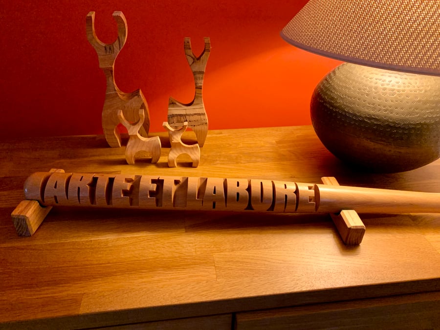 Baseball bat - carved, customised to your requirements, any name, motto, slogan,