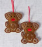Gingerbread dog decoration, hanging decoration, felt. - Image 6