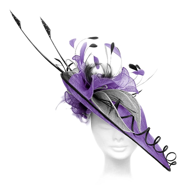 "Delphinium".....Sinamay Fascinator