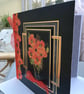 Dramatic black and red poppy birthday card - Image 2