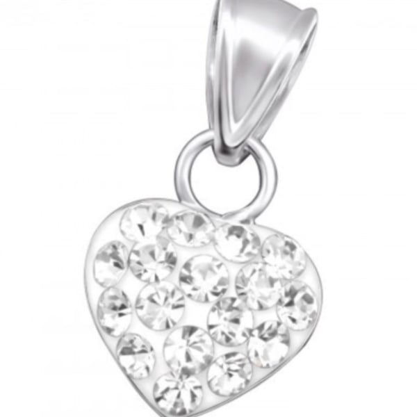 Sterling Silver Swarovski Encrusted Crystal Charm