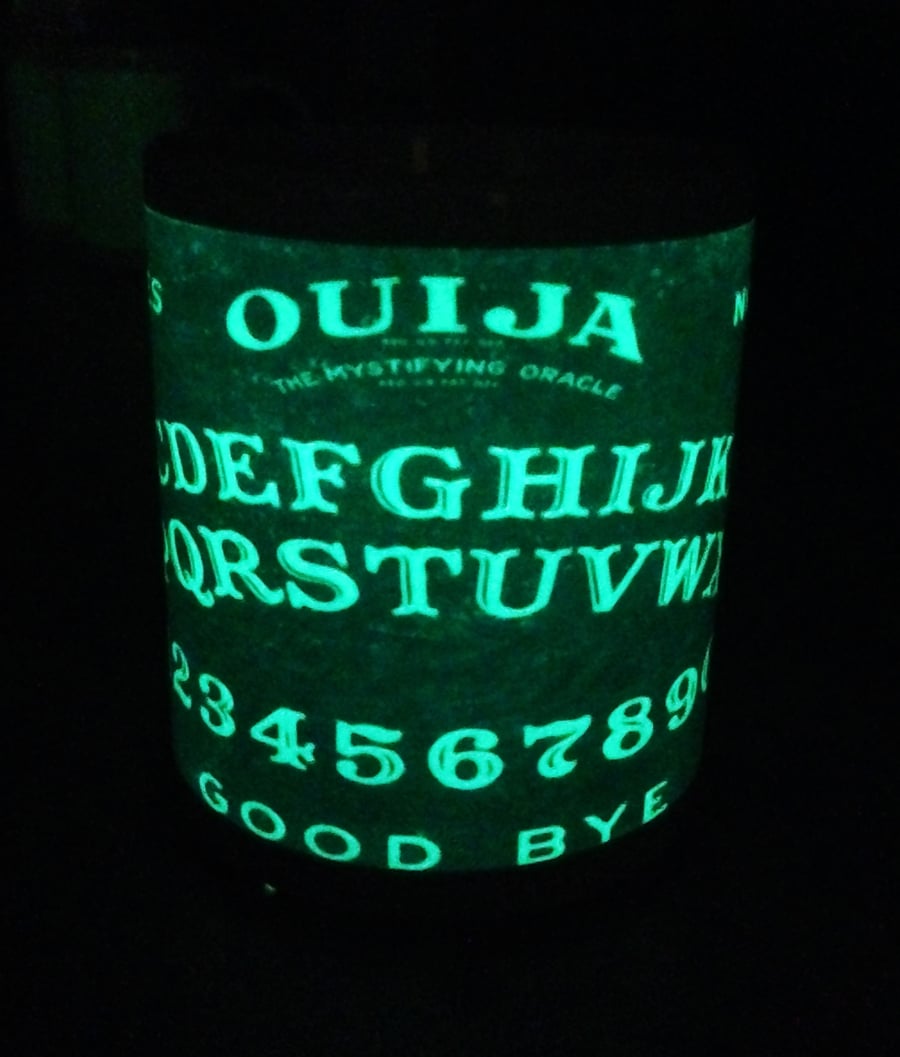 Ouija Board glow in the dark mug, Vintage orange style design 