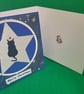 Xmas Star Cat Christmas Card blue - Image 4