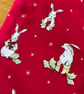 Snowflake and christmas rabbit Stocking. - Image 2