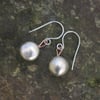 Silver Pebble  Earrings