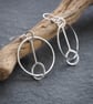 Large Silver Hoop Earrings, Argentium Silver Earring Hoops, Handmade Hoops - Image 5