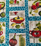 Kitsch and Quirky Mid Century 50s 60s Kitchenalia Themed Vintage Fabric