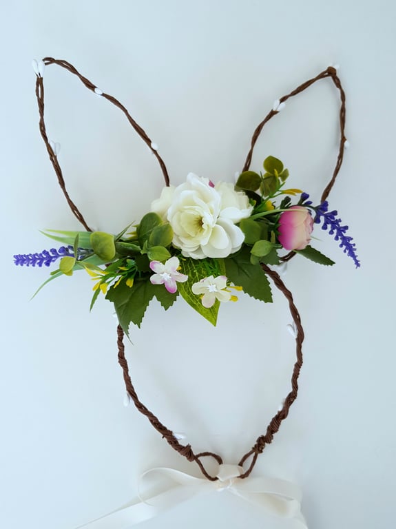Easter bunny ears headband, birthday headband, photo shoot hair accessory, 