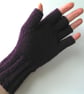 Plum fingerless gloves - Image 3