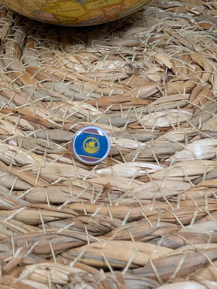 Corfu Flag Map Pin – Greek Island Travel Map Push Pin for Wooden Maps, Corfu pin