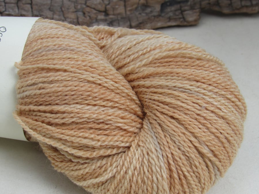 100g Onion Brown Dyed Natural Dye Laceweight Wool Yarn