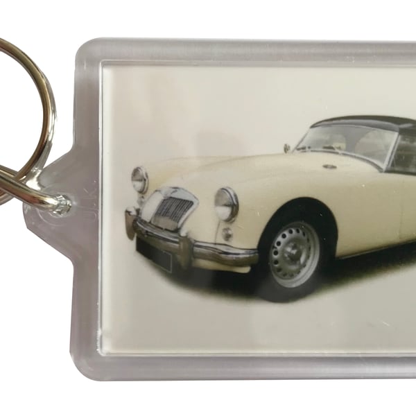 MGA 1600 1959 - Keyring with 50x35mm Insert - Car Enthusiast