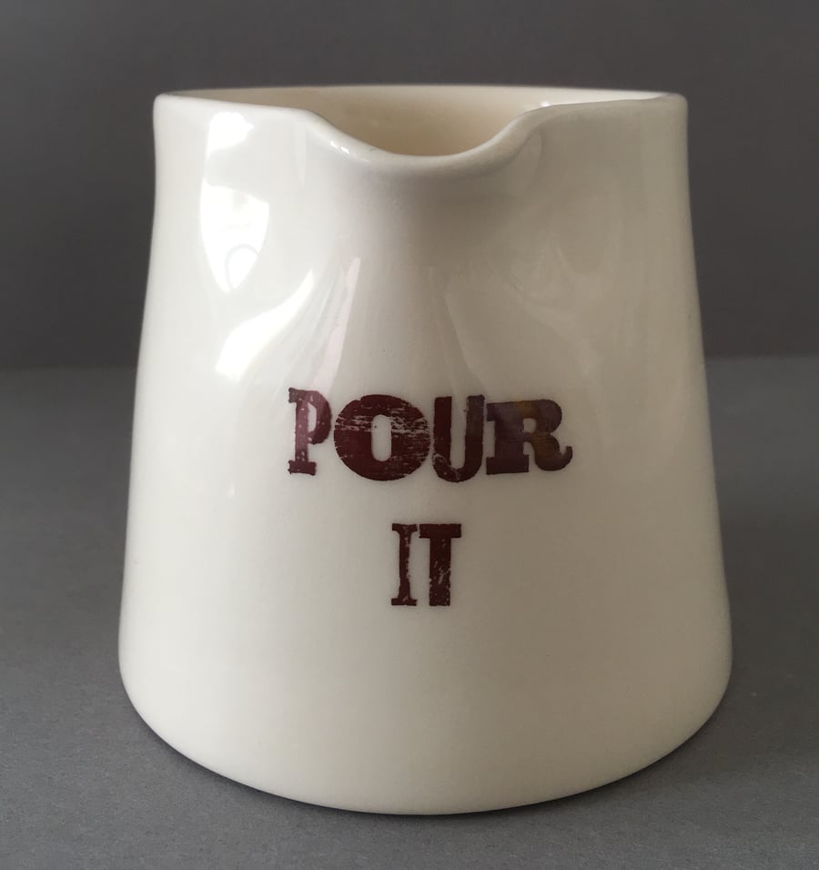 Peaky Blinders jug. Vintage floral.Handmade. Graphic. Ceramic jug.Pourer.