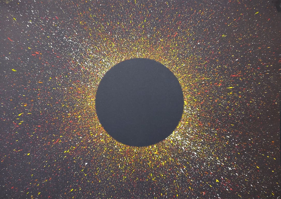 STAR COLOUR 11 - modern abstract art action painting