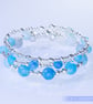 Bracelet sterling silver beaded handmade stretchy stacking dainty - Image 5