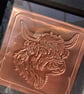 Copper Highland Cow in a Black Frame - Image 3