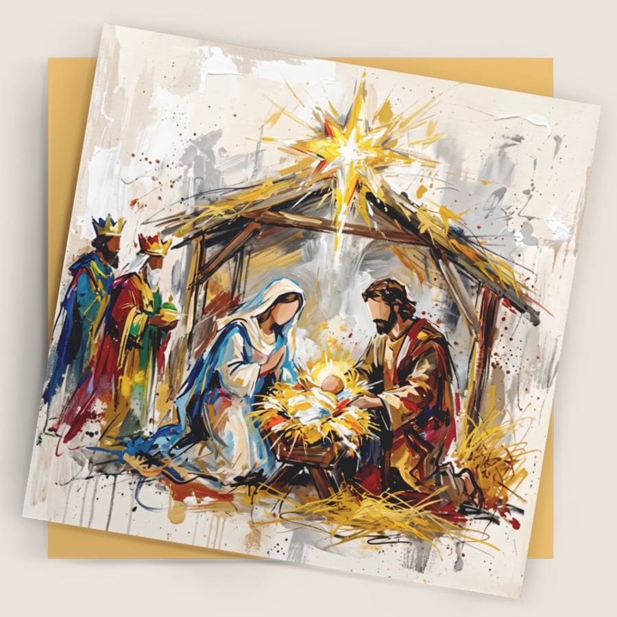 Nativity Scene – Premium Festive Greeting Card