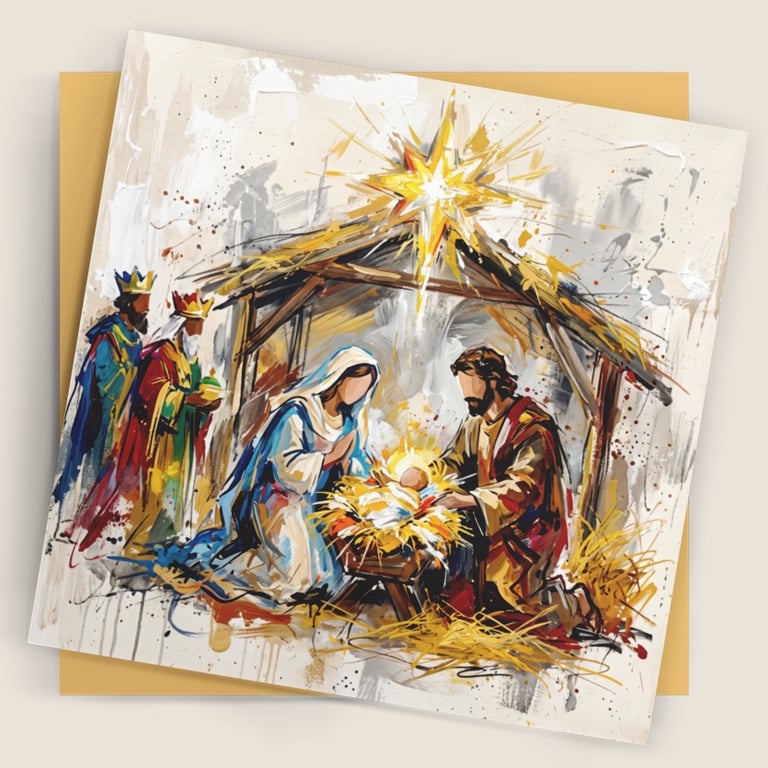 Nativity Scene – Premium Festive Greeting Card