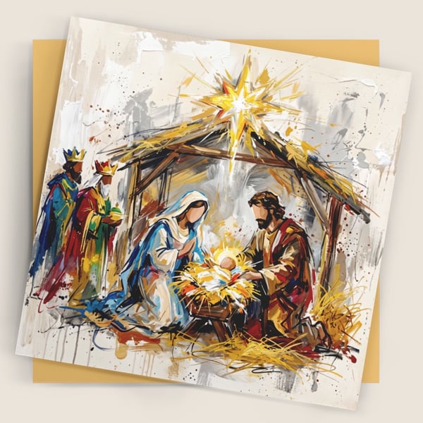 Nativity Scene – Premium Festive Greeting Card