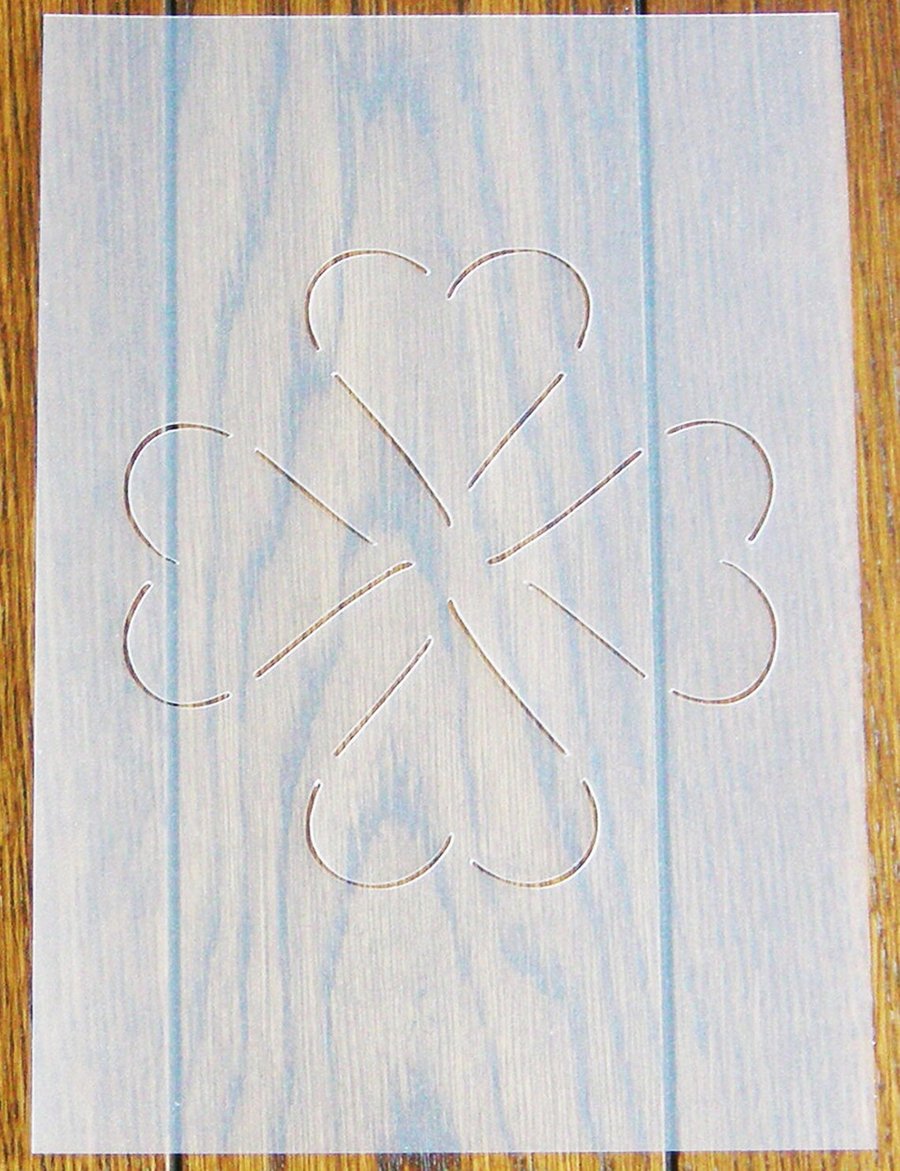 Hearts Quilting Stencil A5 Mask Reusable PP Sheet for Arts & Crafts, DIY