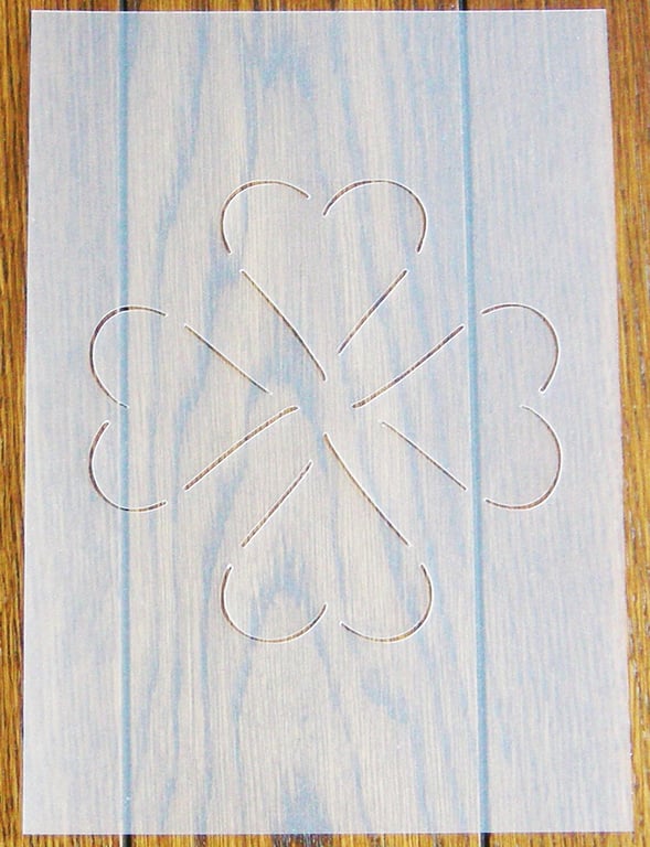 Hearts Quilting Stencil A5 Mask Reusable PP Sheet for Arts & Crafts, DIY