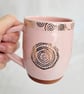 Handmade Pink Terracotta Mug: Kahlil Gibran Quote - Image 2