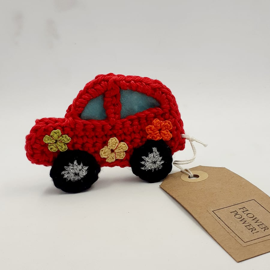 Flower Power Crochet Car