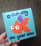 Fish with balloon birthday card - Image 2