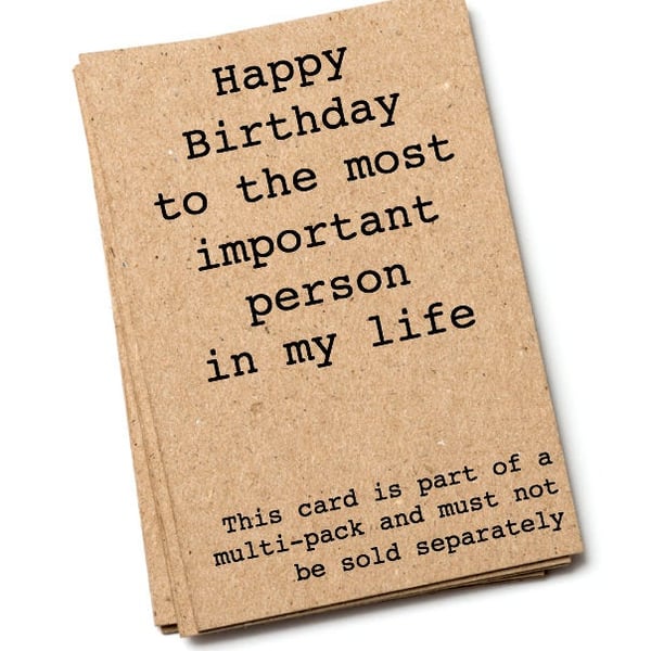 Birthday Card, Funny card, Recycled birthday card, Humour card