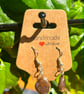 Handmade Silver-Plated Fish Hook Earrings with Single Stone-Look Bead Dangle