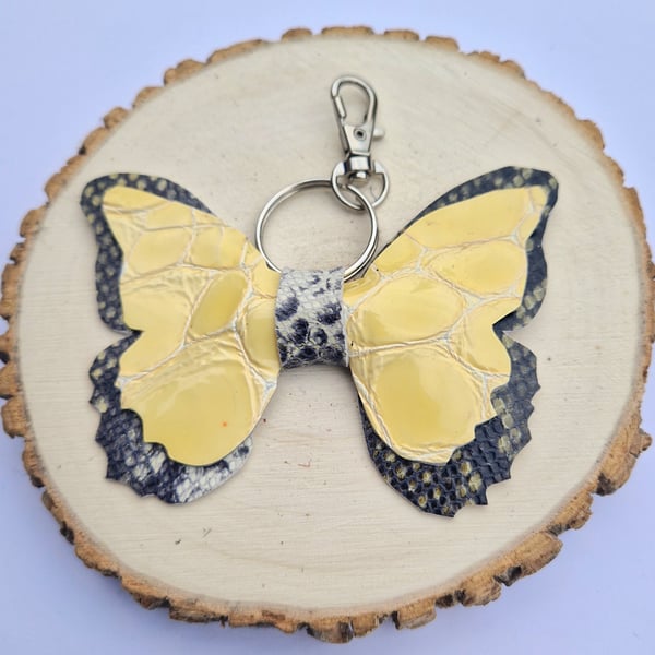 Leather Butterfly Bag Charm