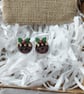 Christmas pudding stud earrings  - Image 5