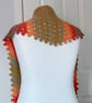 Crocheted Here Comes the Sun Scarf with a Bobble Edging in Autumnal Colours - Image 7