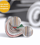 Striped Dodge fordite swivel cufflinks