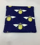 Bee coasters set of 4, bumble bee fabric coasters, Handmade - Image 8