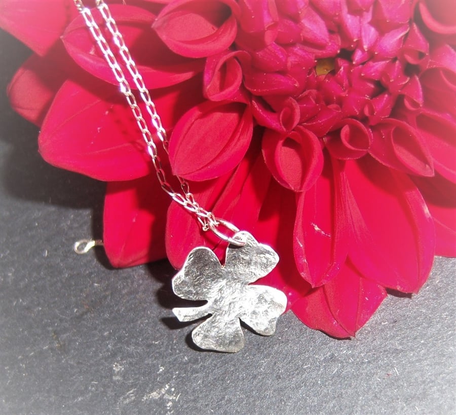Shamrock pendant in sterling silver