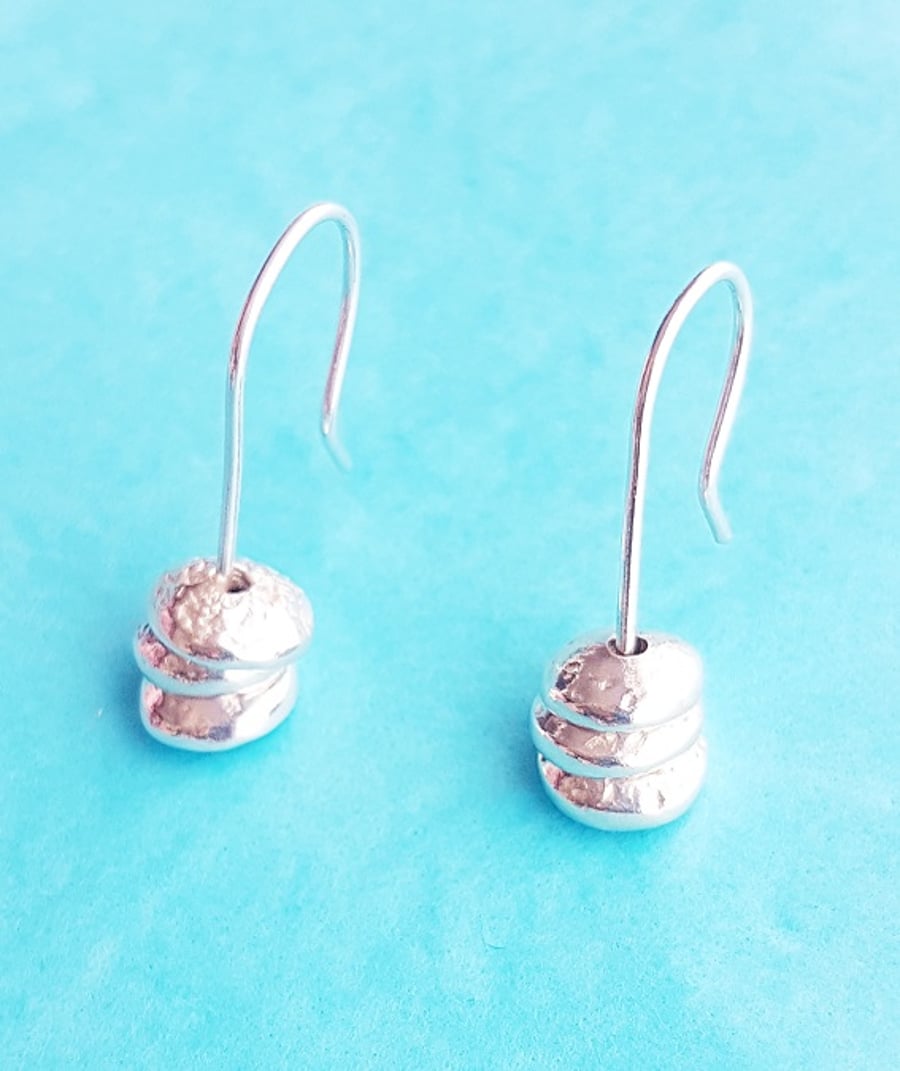Sterling Silver Disc Earrings