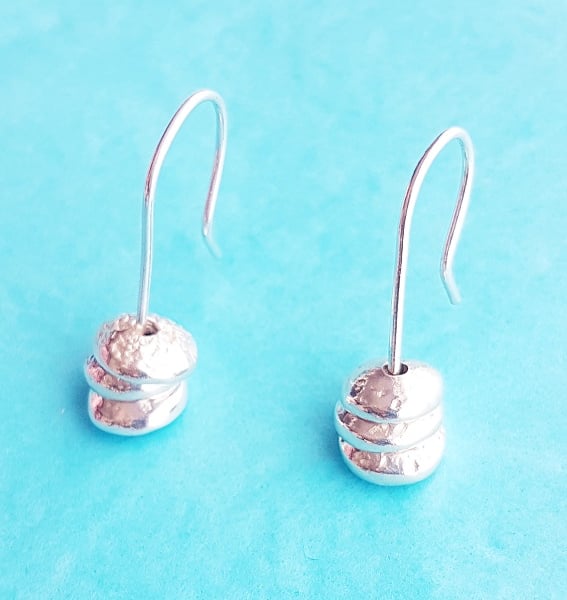 Sterling Silver Disc Earrings