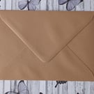 C6 A6 Kraft Brown Ribbed Envelopes For Cardmaking Diamond Flap 120gsm Pack Of 10