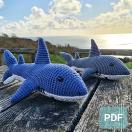 Shane the Shark Crochet Pattern, Shark Amigurumi Pattern