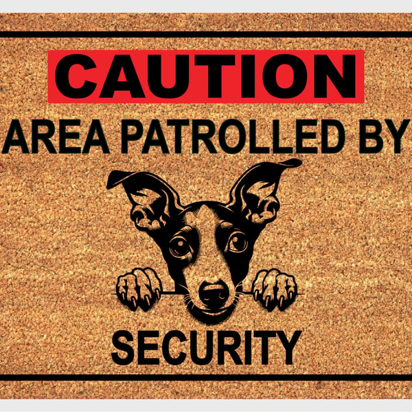 Italian Greyhound Security Door Mat - Italian Greyhound Dog Doormat - 3 Sizes