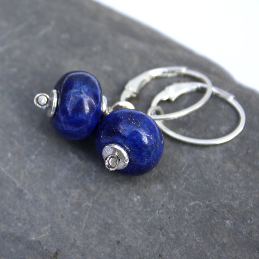 Lapis Lazuli sterling silver earrings