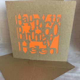 Personalised Birthday card, custom made birthday cards, Age, Name Birthday cards
