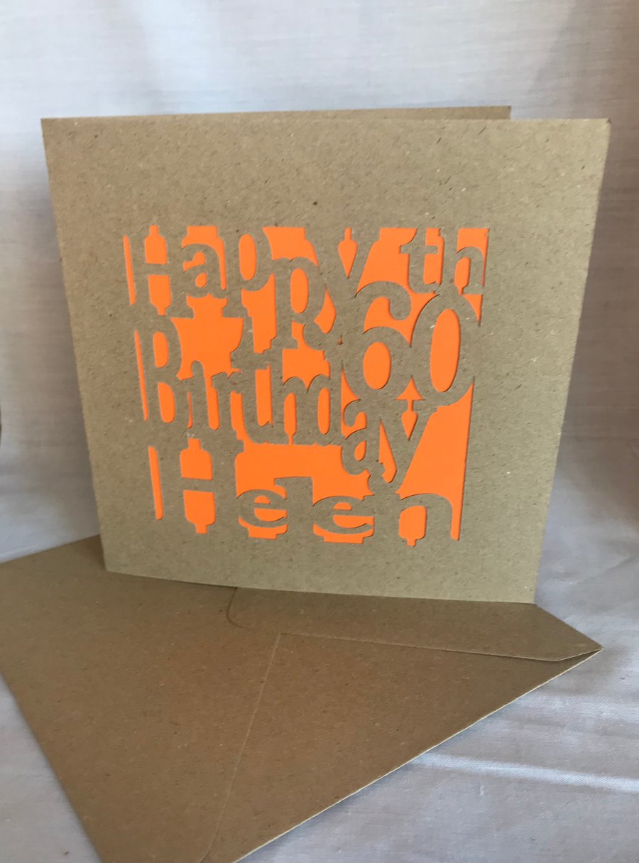 Personalised Birthday card, custom made birthda... - Folksy