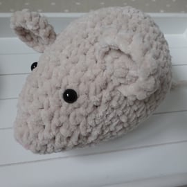 brown crochet mouse