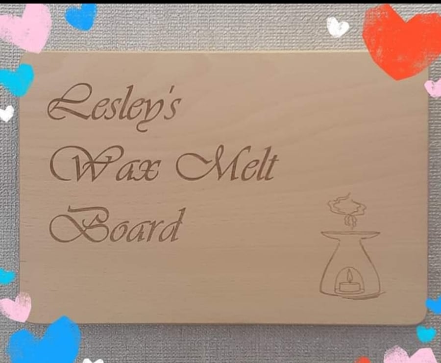 Personalised wax melt Board wax melt Gift Custom board Gift 